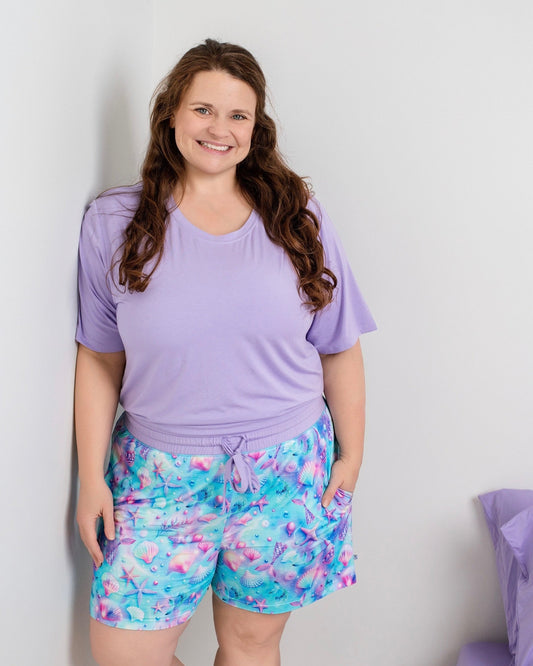 Magical Mermaid Shells | Women's Bamboo Pajama Shorts