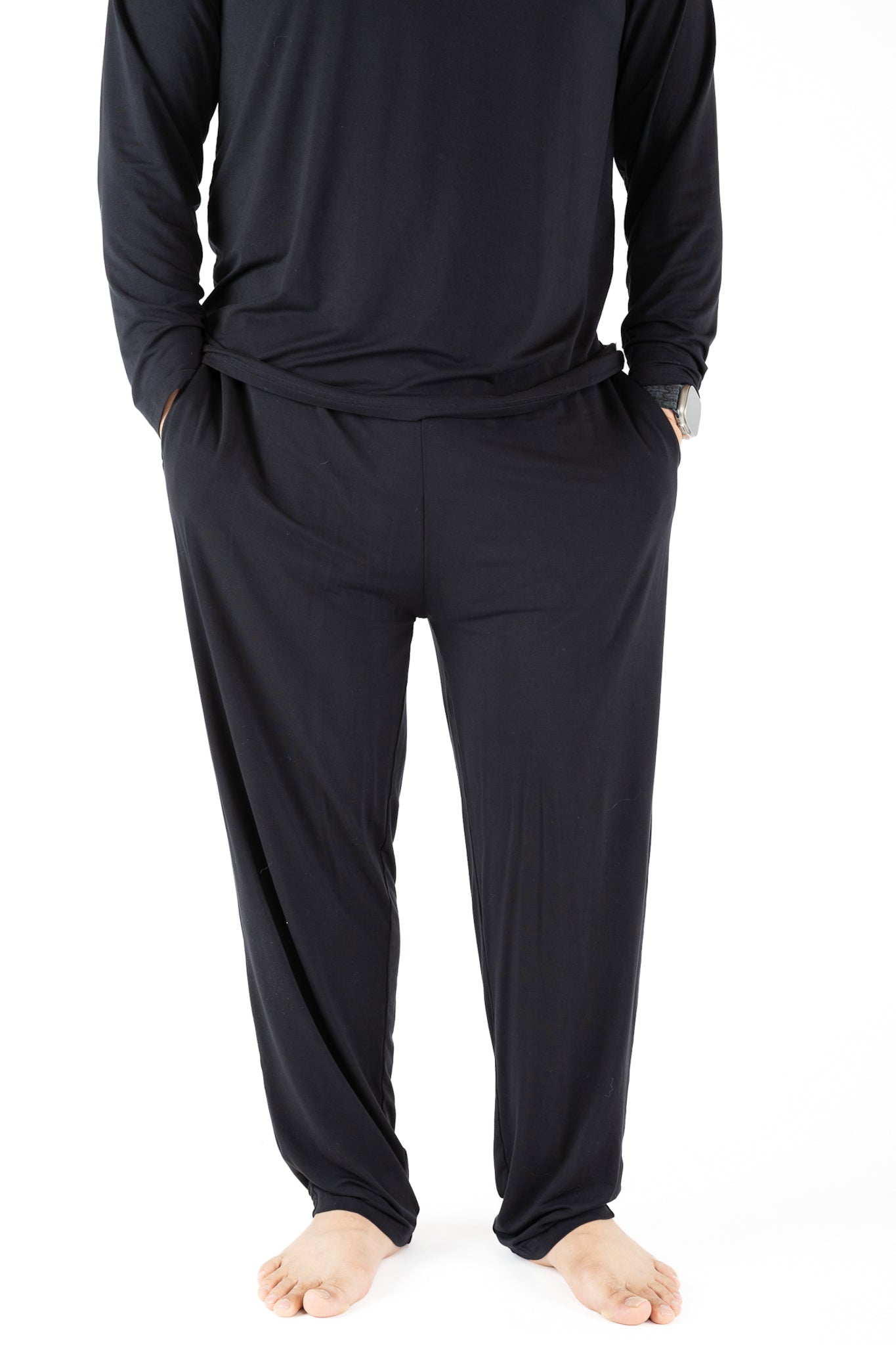 Black | Men's Bamboo Relaxed Lounge Pajama Pants