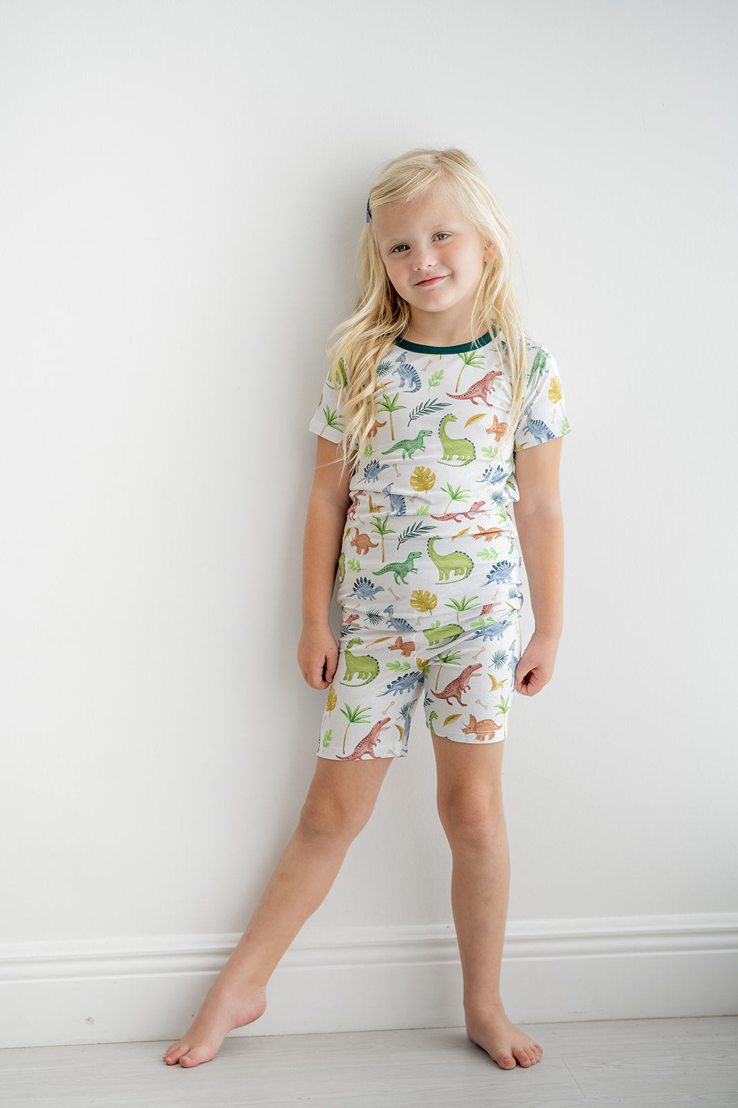 Dinosaur Land | Two-Piece Bamboo Short Sleeve Toddler & Kids Apparel Set