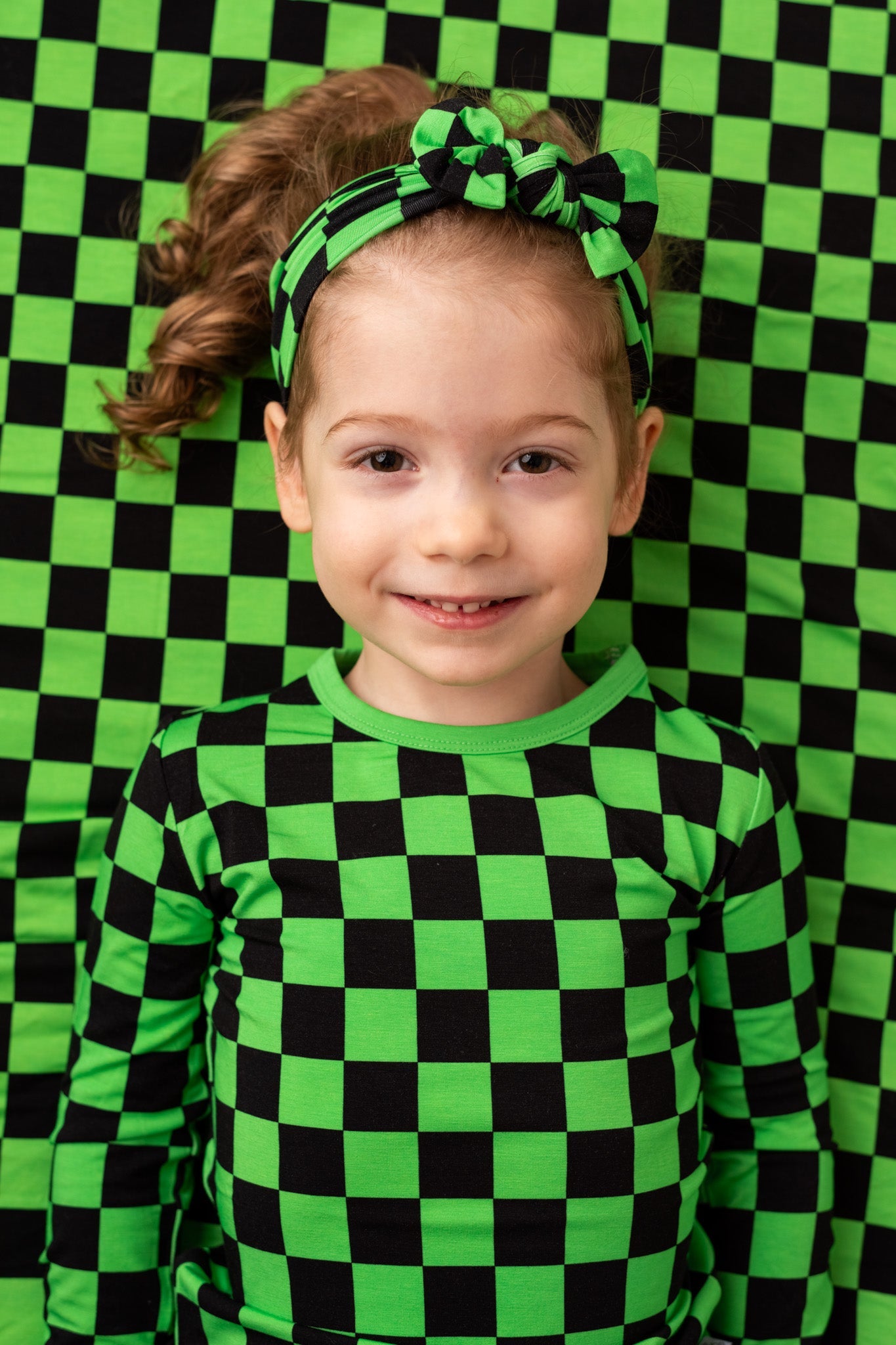 Green Checkers | Quilted Bamboo Adult Blanket