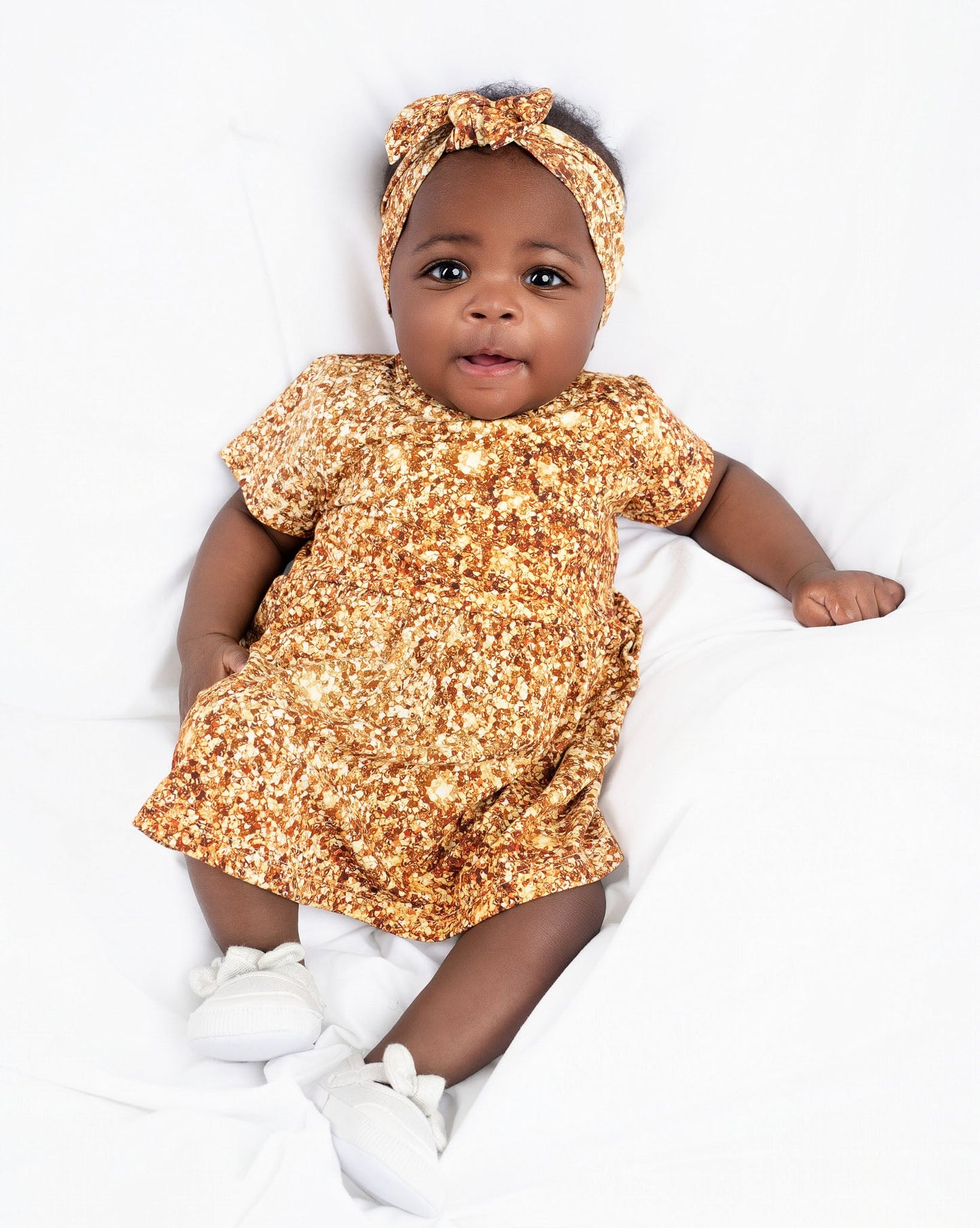 Gold Shimmer | Baby & Toddler Bamboo Bodysuit Dress