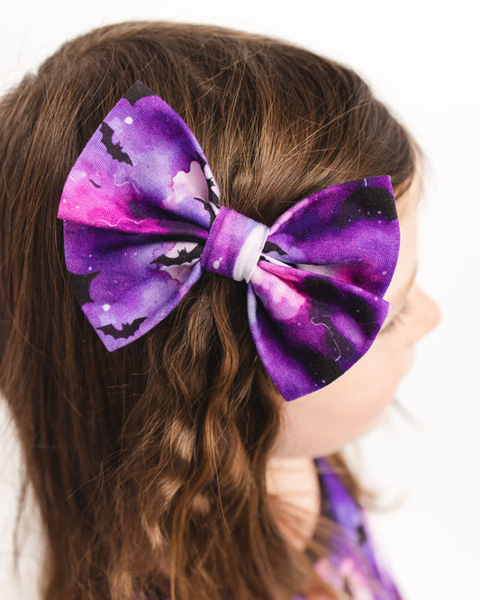 Halloween | Twilight Bats | Bamboo Big Clip on Bow