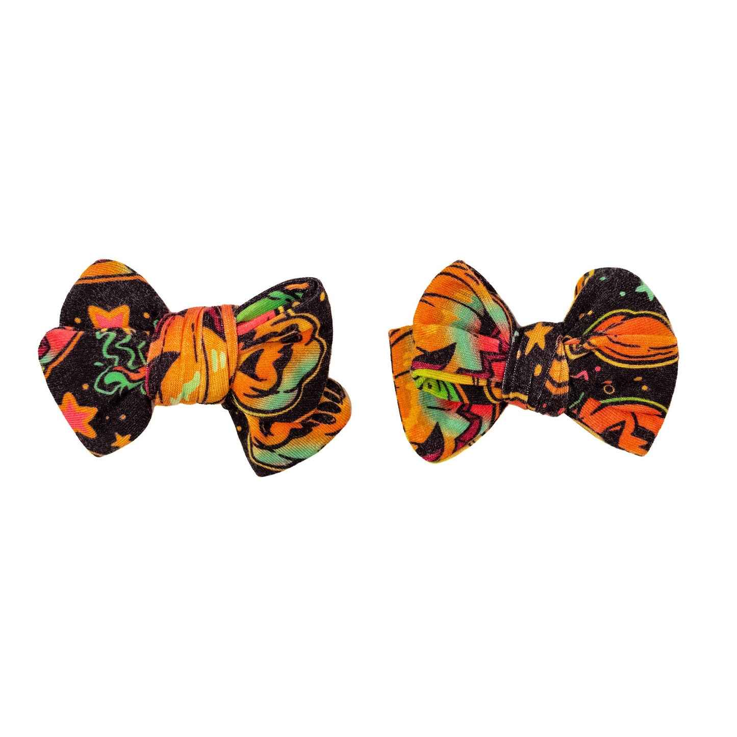 Halloween | Spooky Pumpkins | Baby Bamboo Clip on Bow Set *New Style*
