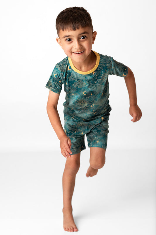 Dreamy Skies | Two-Piece Bamboo Short Sleeve Toddler & Kids Apparel Set