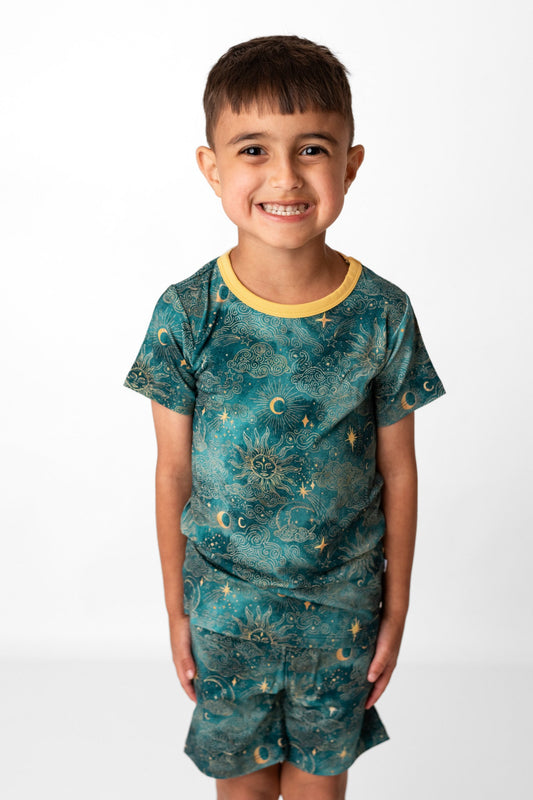 Dreamy Skies | Two-Piece Bamboo Short Sleeve Toddler & Kids Apparel Set