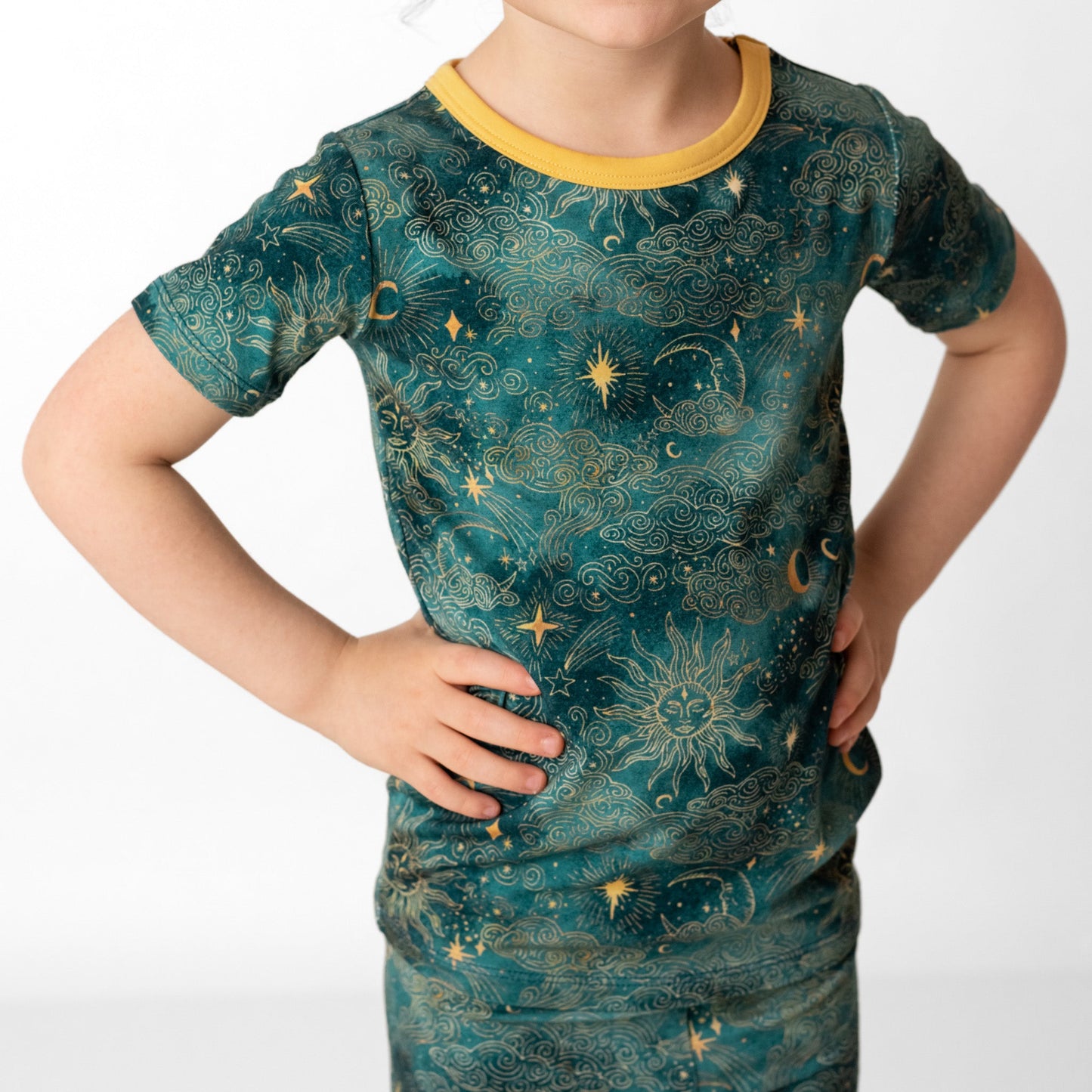 Dreamy Skies | Two-Piece Bamboo Short Sleeve Toddler & Kids Apparel Set