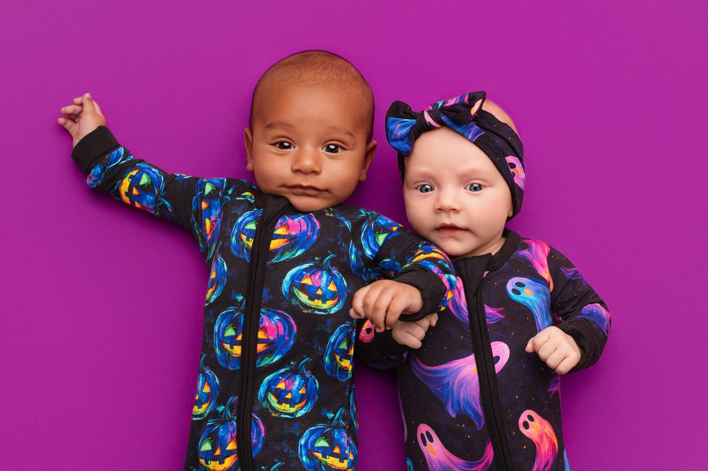 Halloween | Jack-O’-Lanterns | Convertible Bamboo Zipper Baby Pajamas