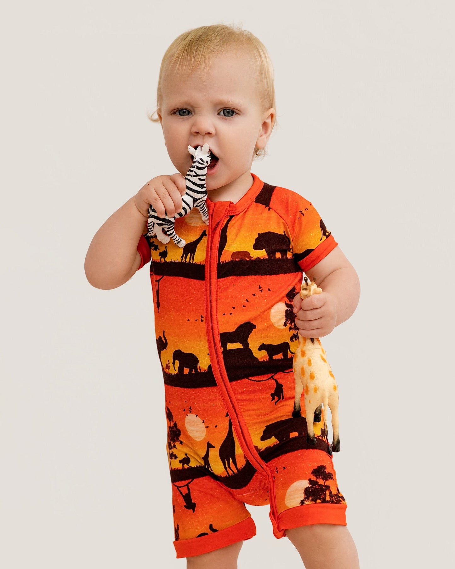 Sunset Safari | Bamboo Shorty Romper