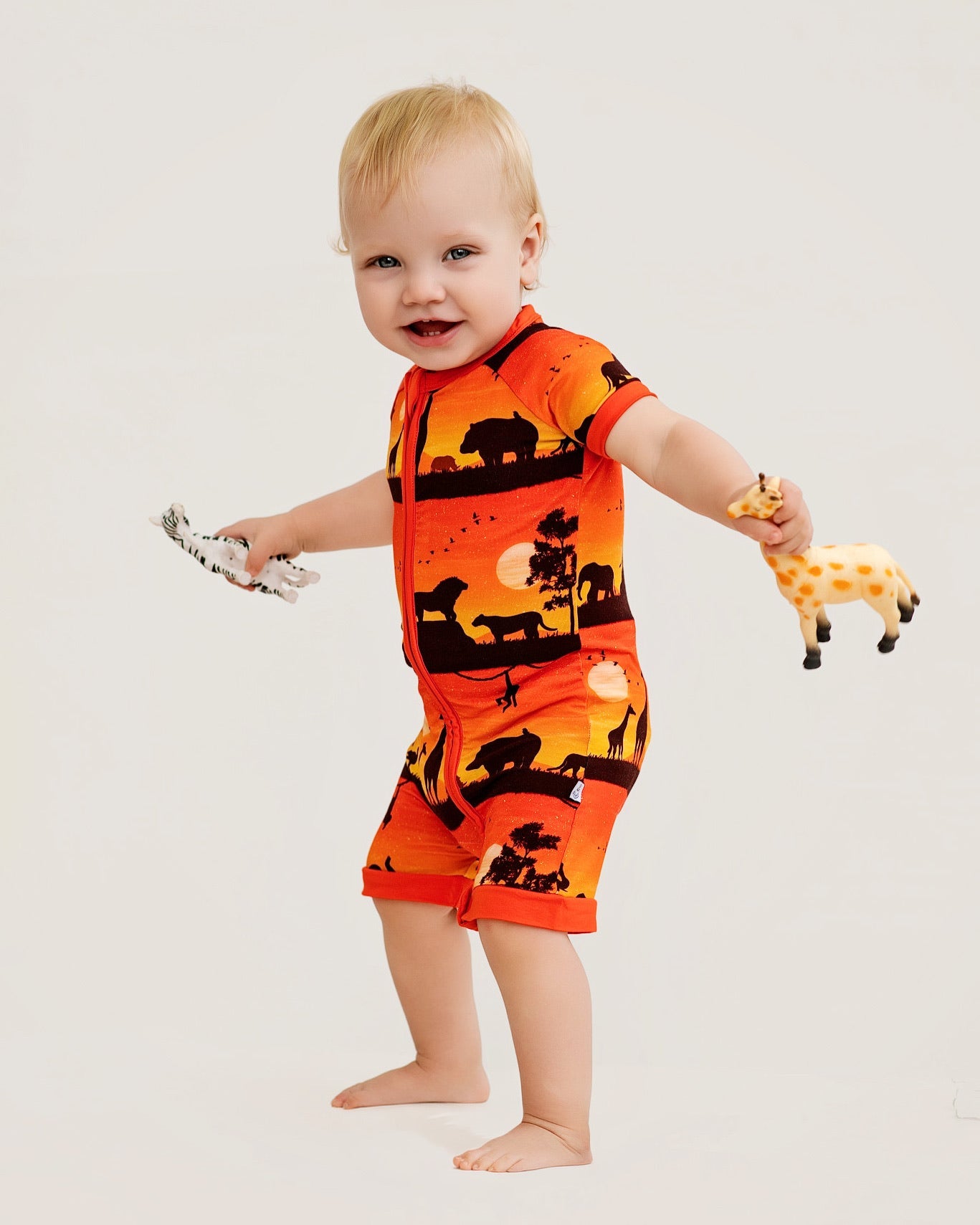 Sunset Safari | Bamboo Shorty Romper