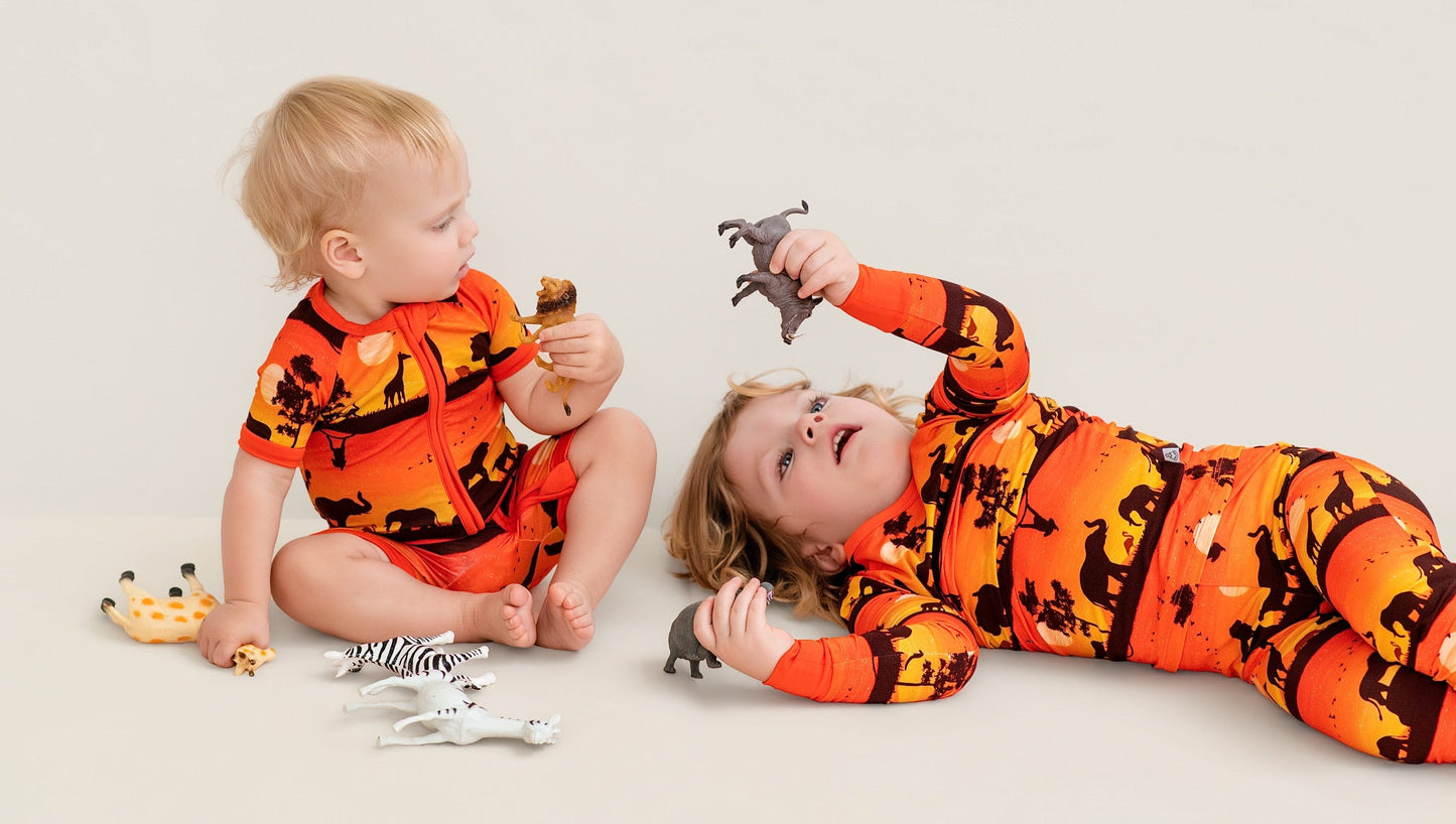 Sunset Safari | Bamboo Shorty Romper
