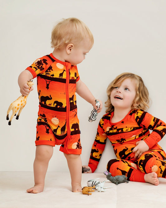 Sunset Safari | Bamboo Shorty Romper