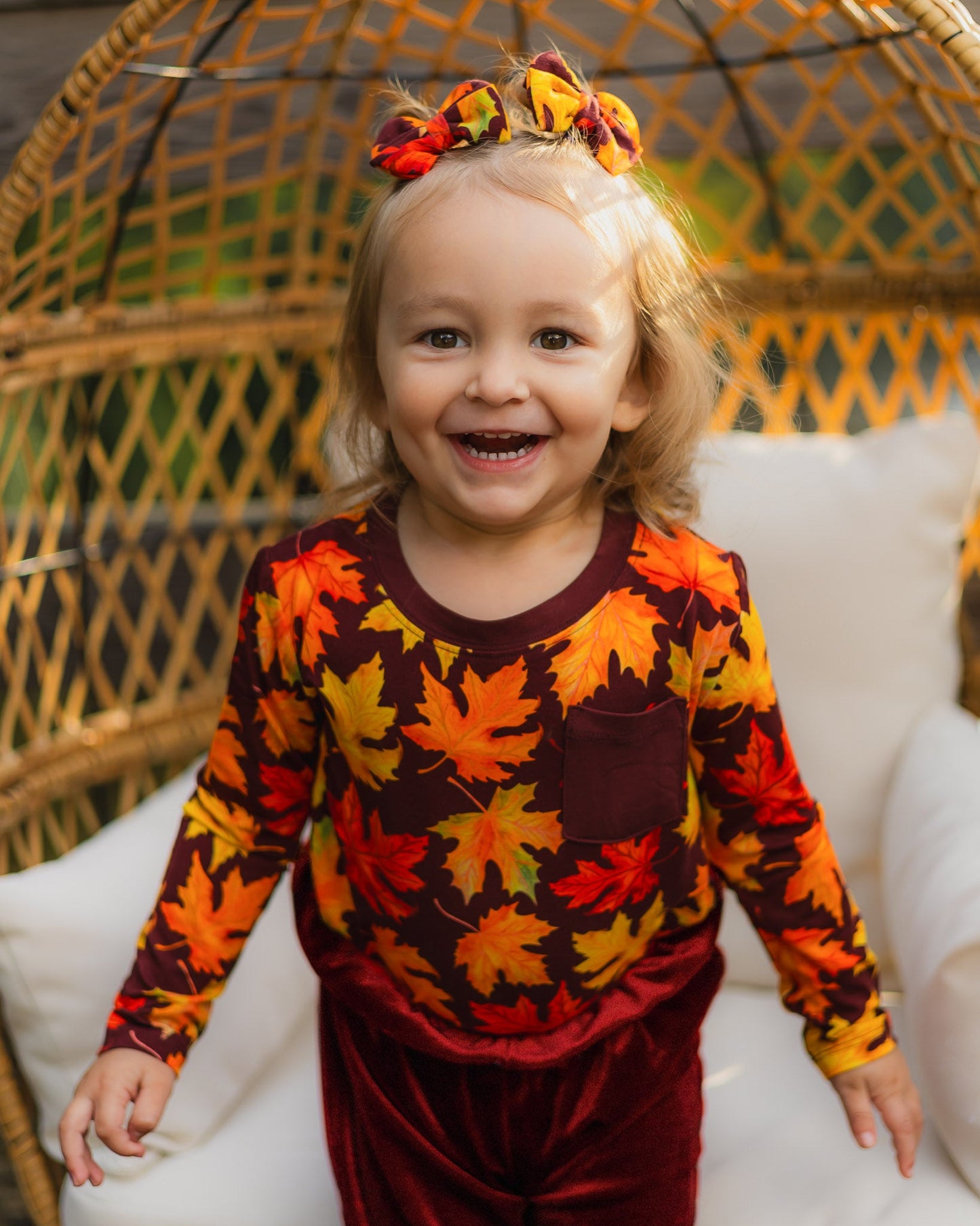 Autumn Leaves | Bamboo Toddler & Kids Pocket T-Shirt