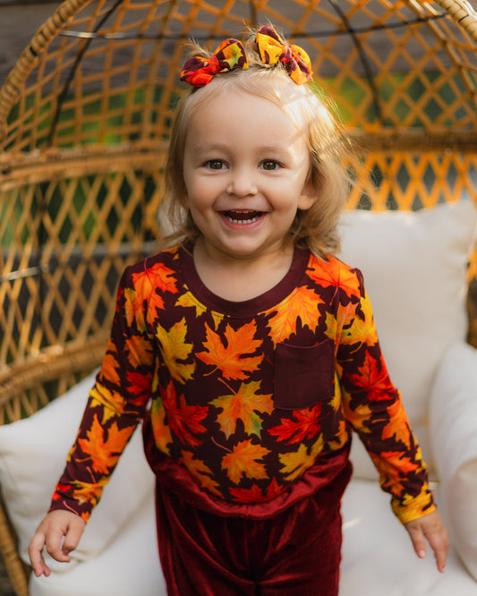 Autumn Leaves | Bamboo Toddler & Kids Pocket T-Shirt
