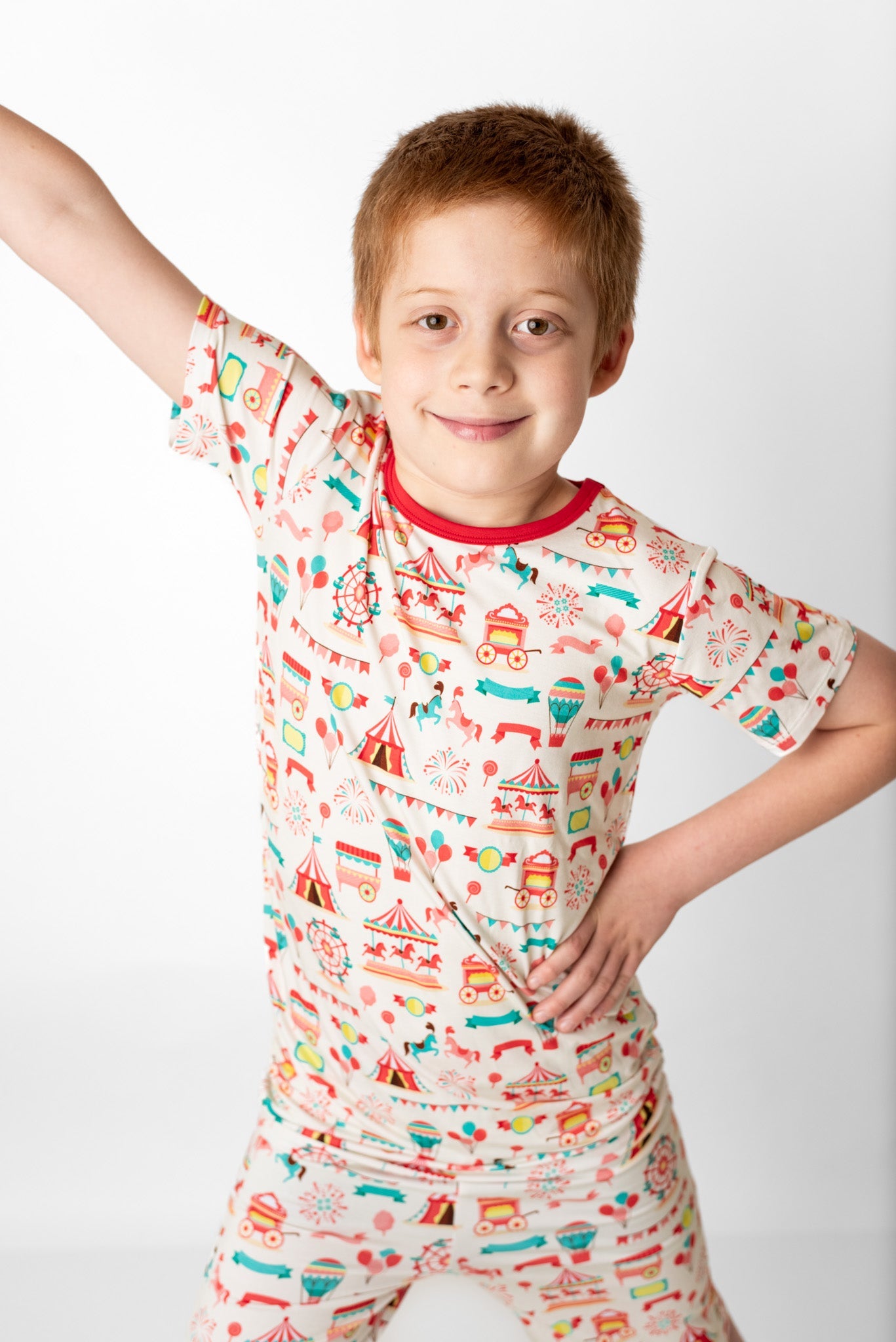 Classic Carnival | Two-Piece Bamboo Short Sleeve Toddler & Kids Apparel Set