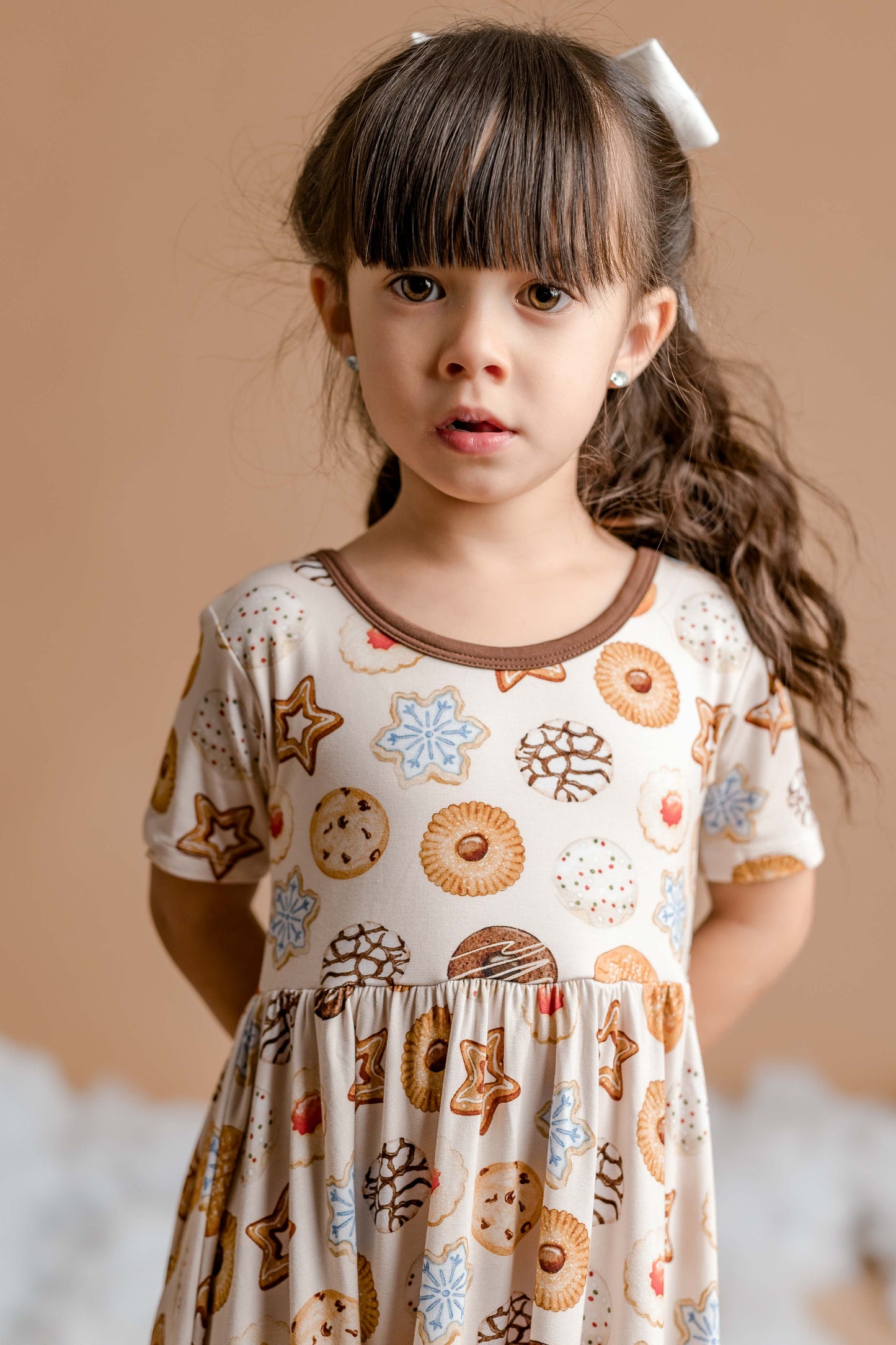 Cookie Swap | Toddler & Girls Bamboo Ruffle Twirl Dress