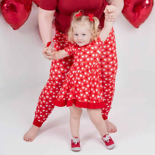 Sweet Little Hearts | Women's Bamboo Jogger Pajama Pants