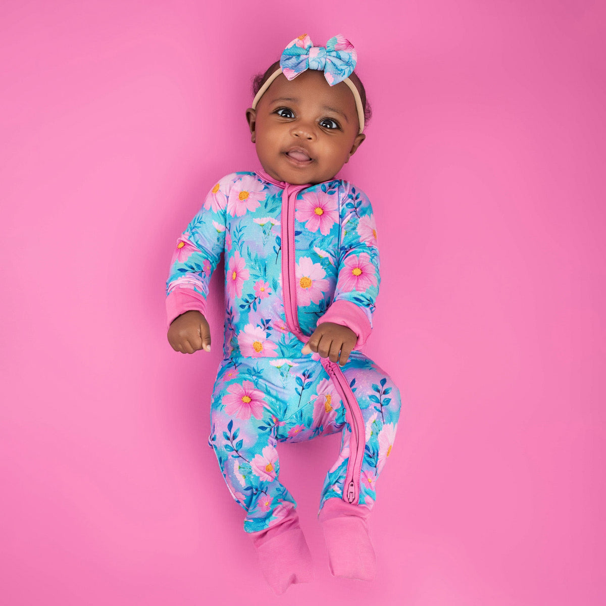 Dreamy Cosmos | Convertible Bamboo Zipper Baby Pajamas