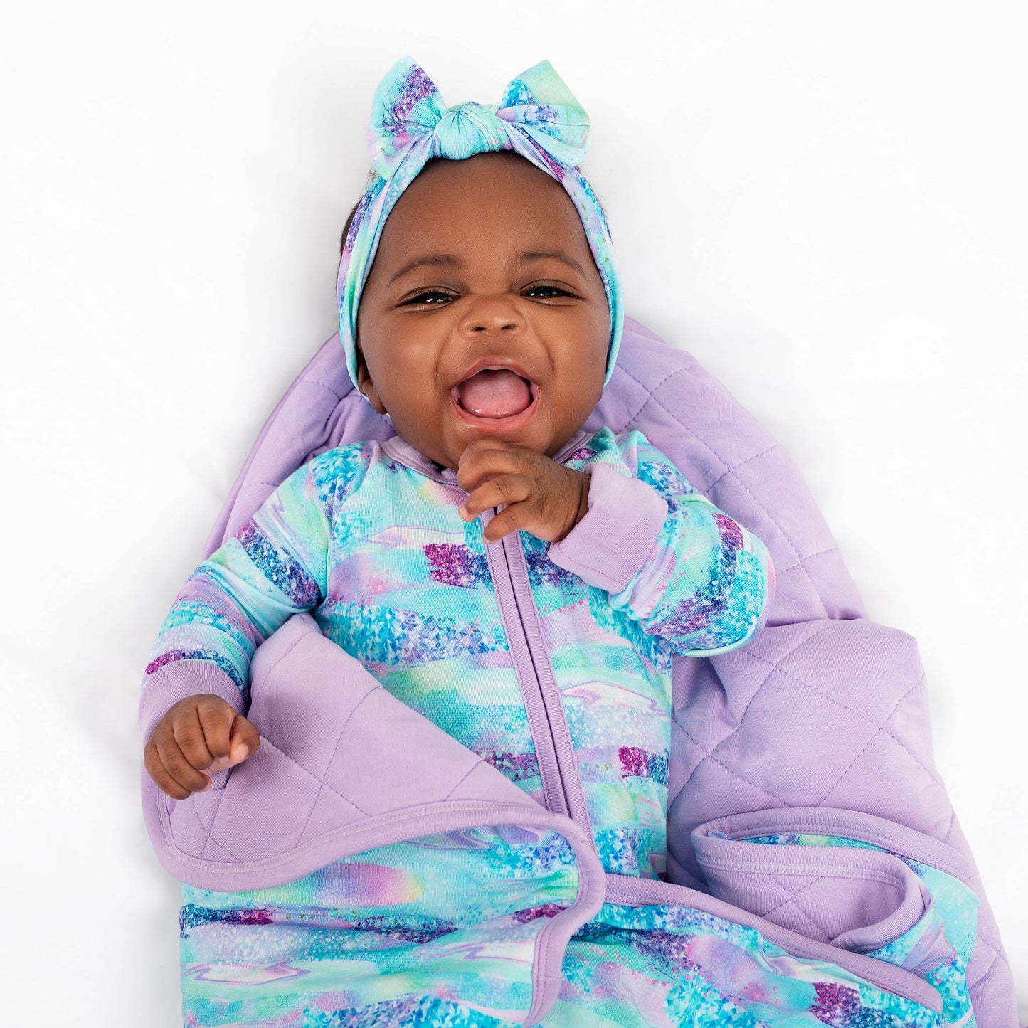 Mermaid Glitter | Convertible Bamboo Zipper Baby Pajamas
