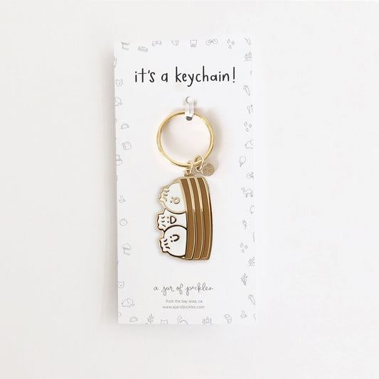 Bao Dumpling Basket Keychain