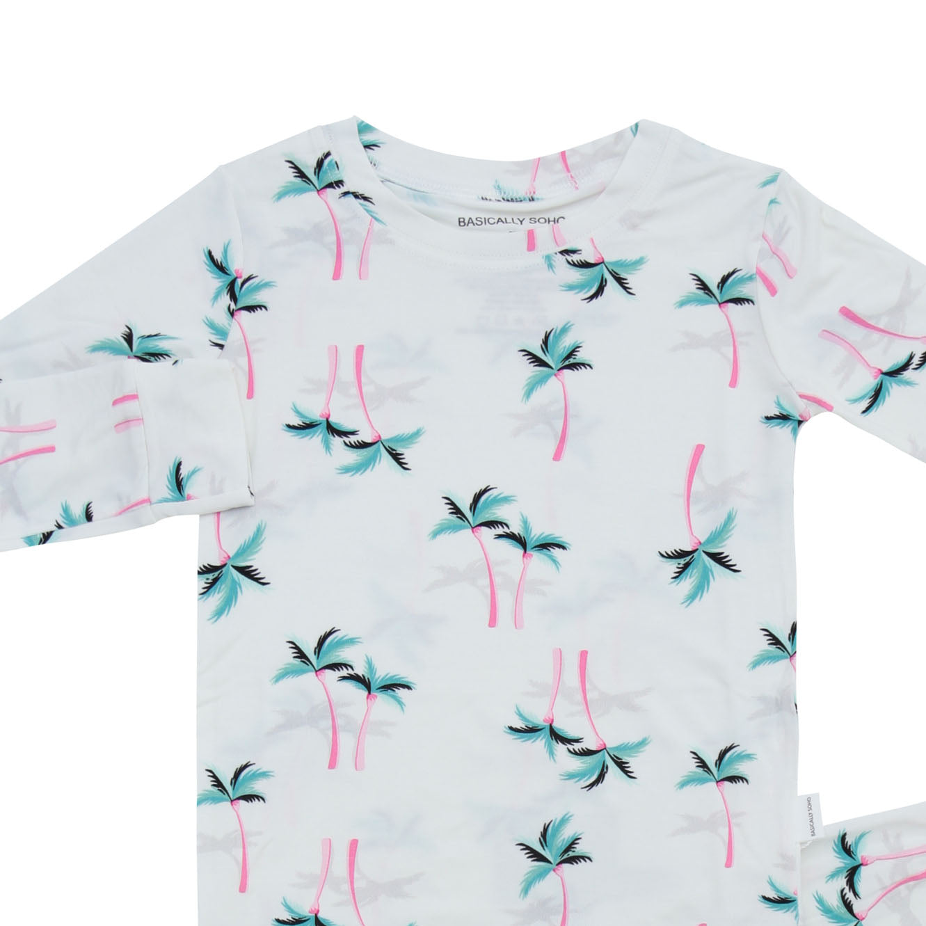 Miami Palm Tree White Two-Piece Set