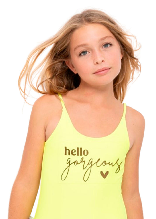 Hello Gorgeous Neon Yellow Swimsuit