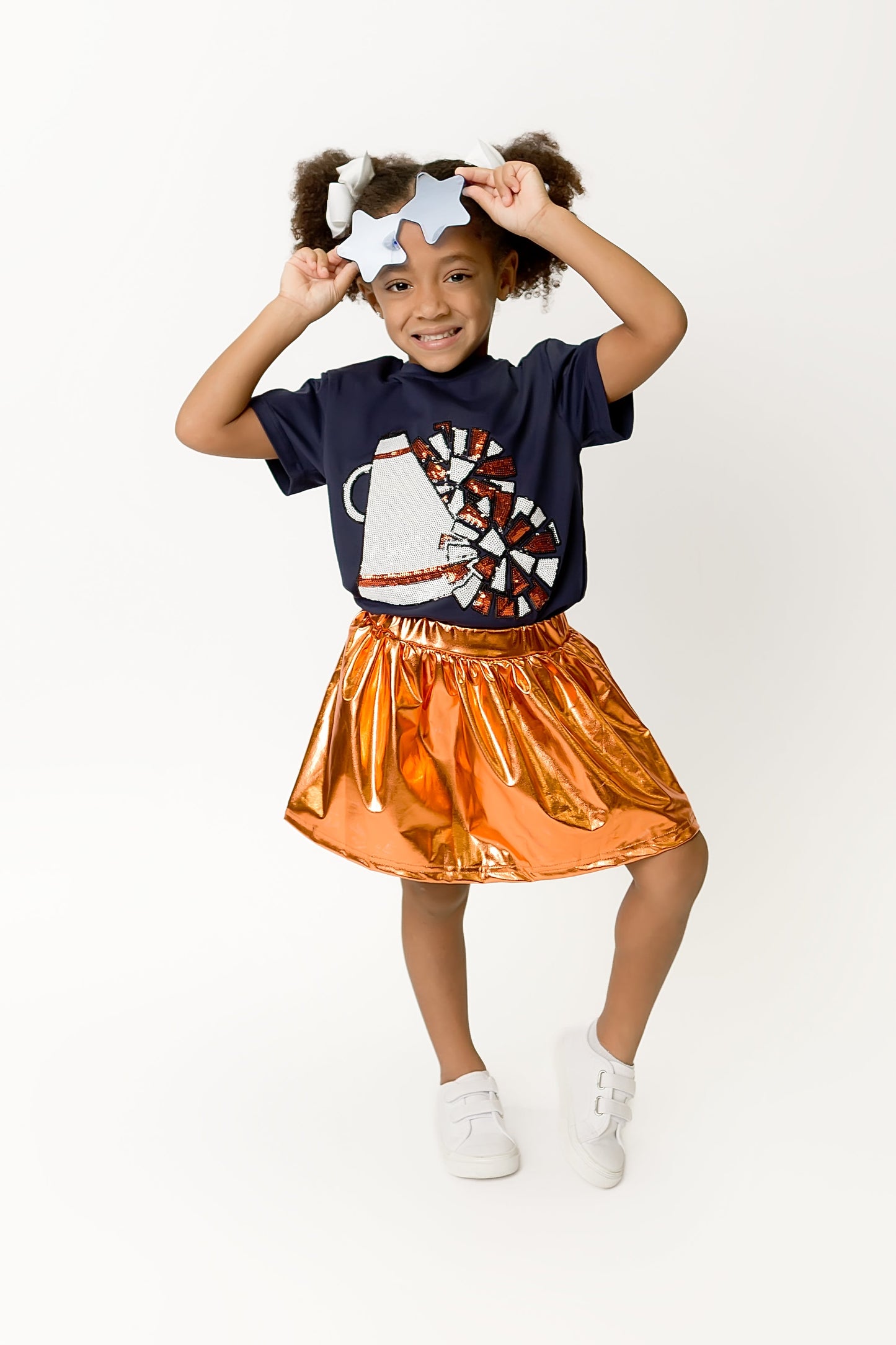 Orange Metallic Skort