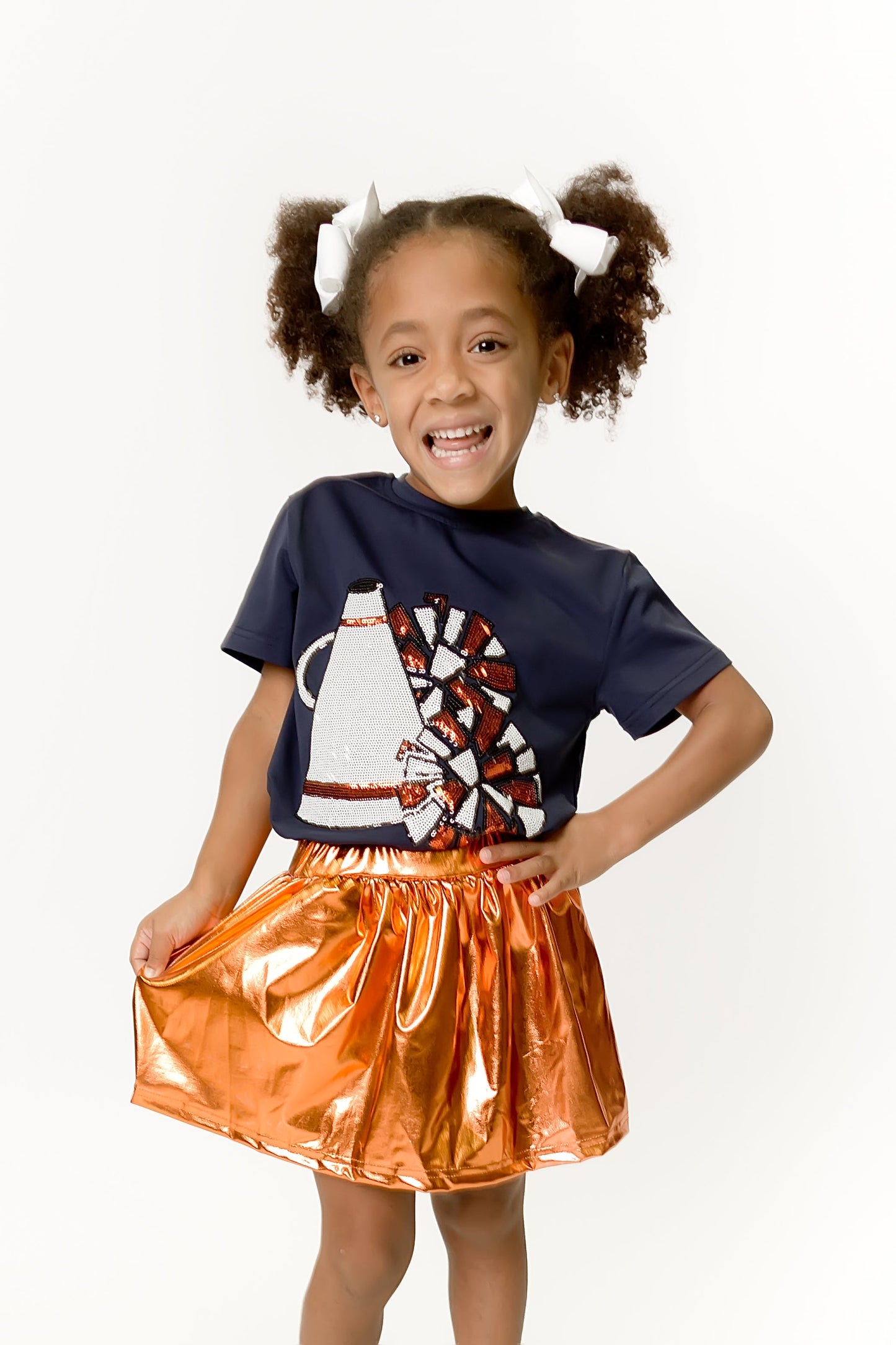 Orange Metallic Skort