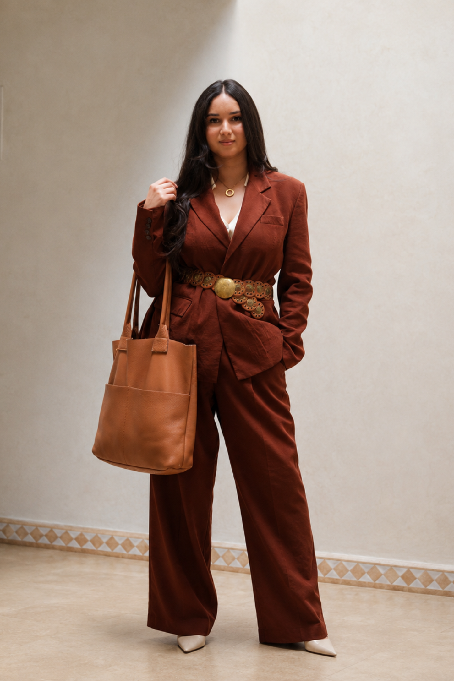 Classic Leather Tote Bag (Unstructured)