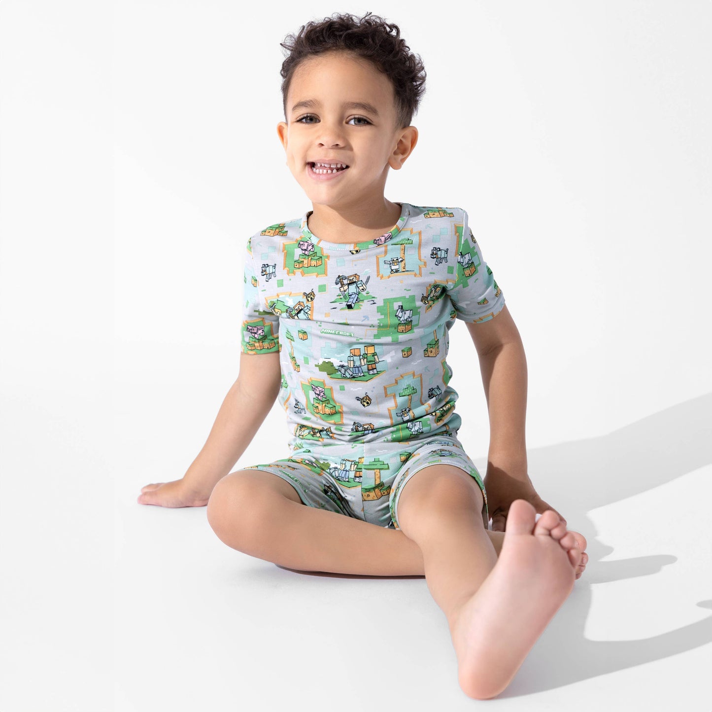 Minecraft Overworld Dreams Bamboo Kids Pajama Short Set