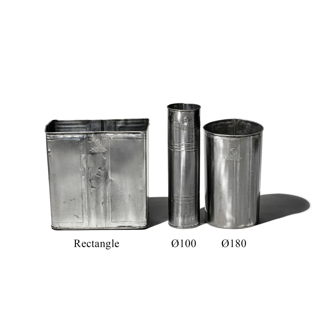 Recycled Steel Trashcan from used oil can