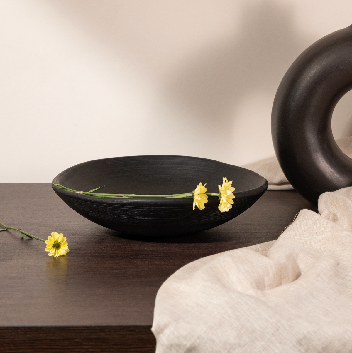 Groove Shallow Bowl