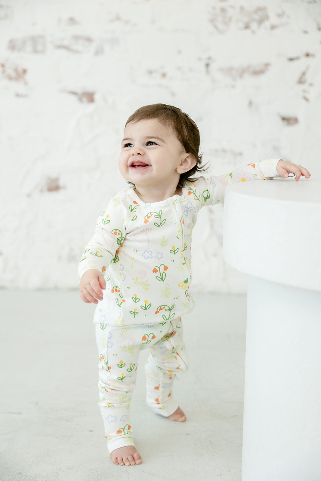floral long sleeve pajama set