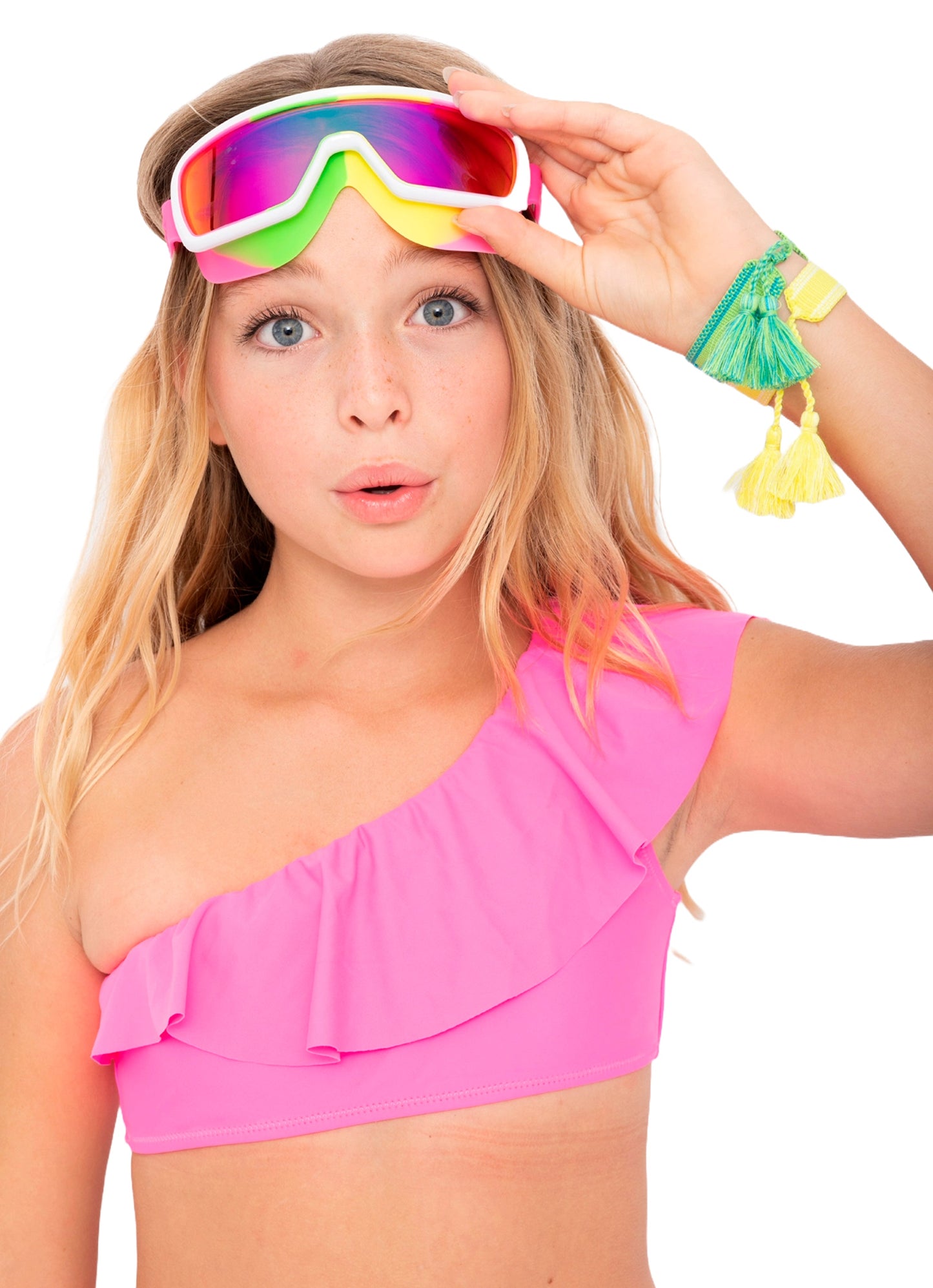 Pink One Shoulder Bikini