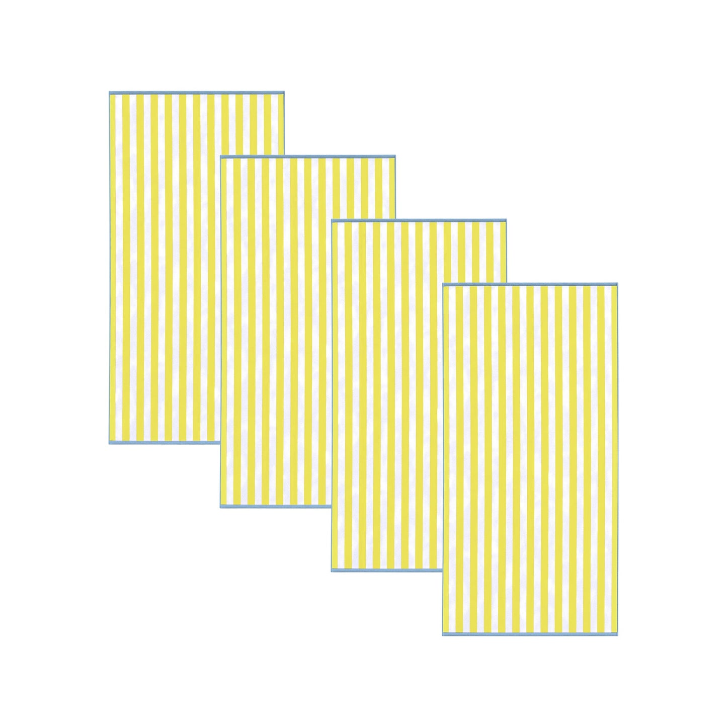 Oversized Striped Border Cabana Beach Towel - Santa Cruz