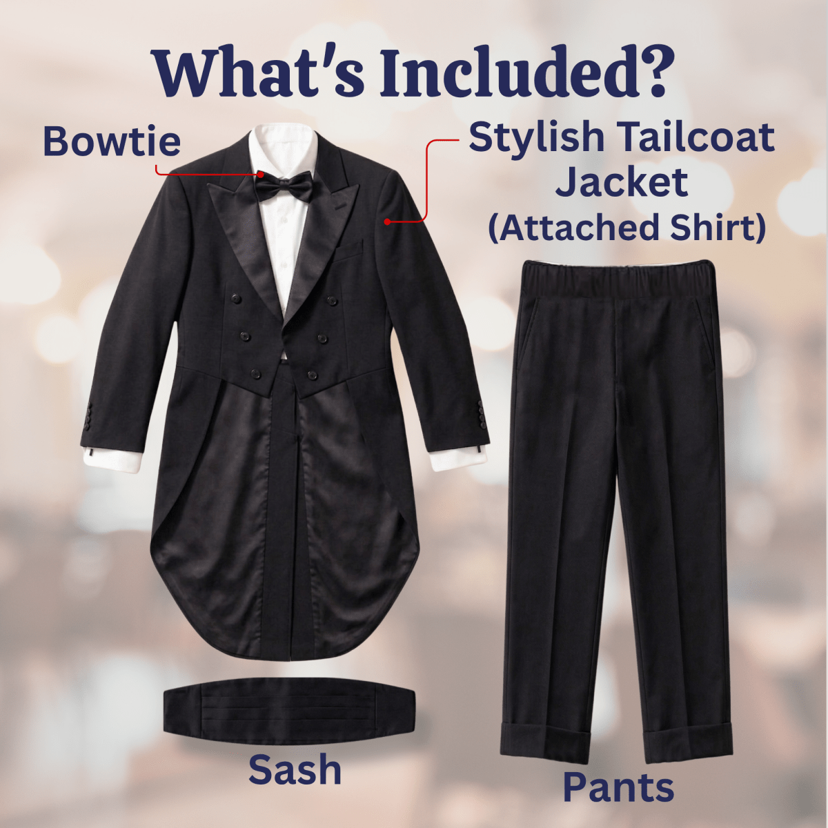 Black Tuxedo Costume - Kids