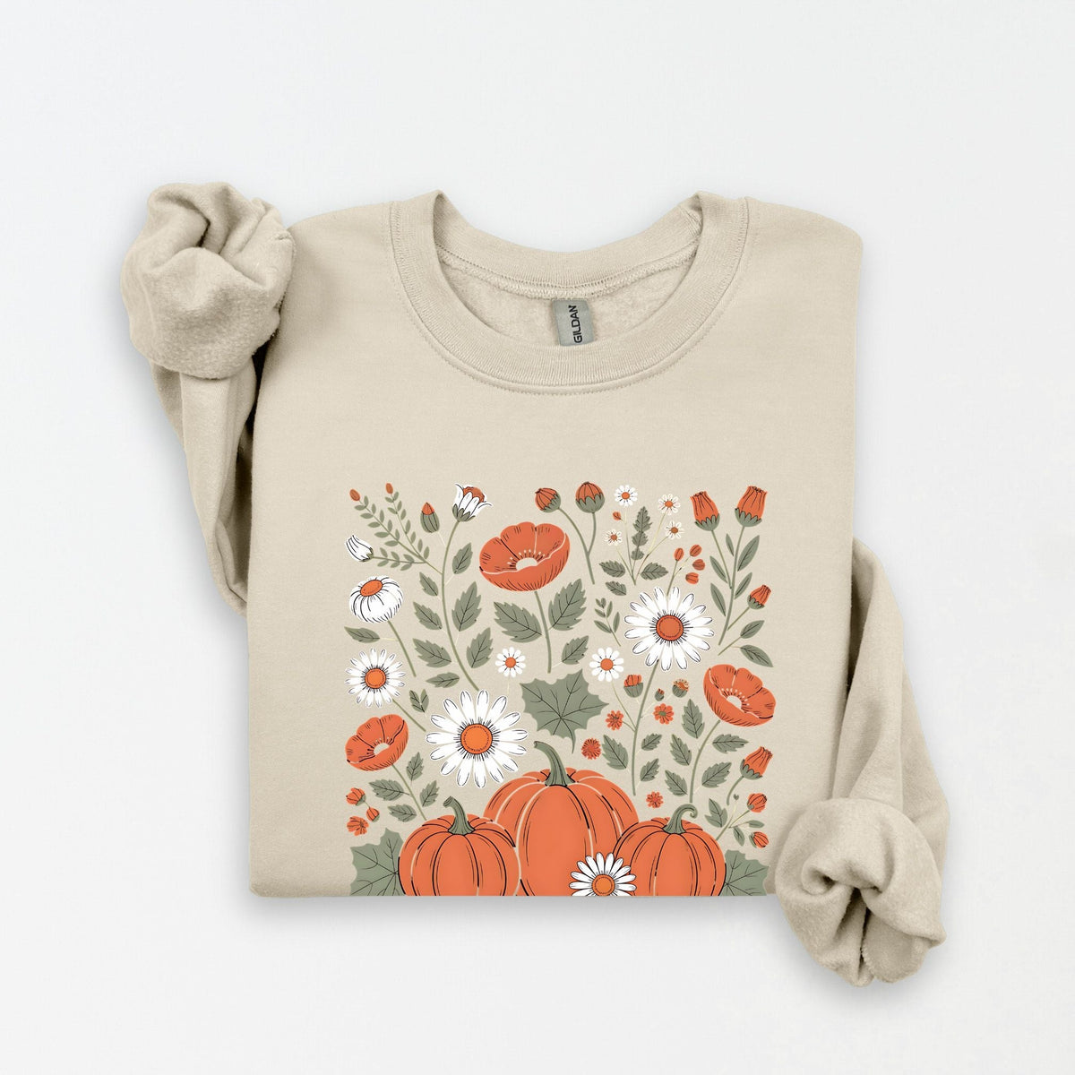 Blooming Pumpkins Crewneck Sweatshirt