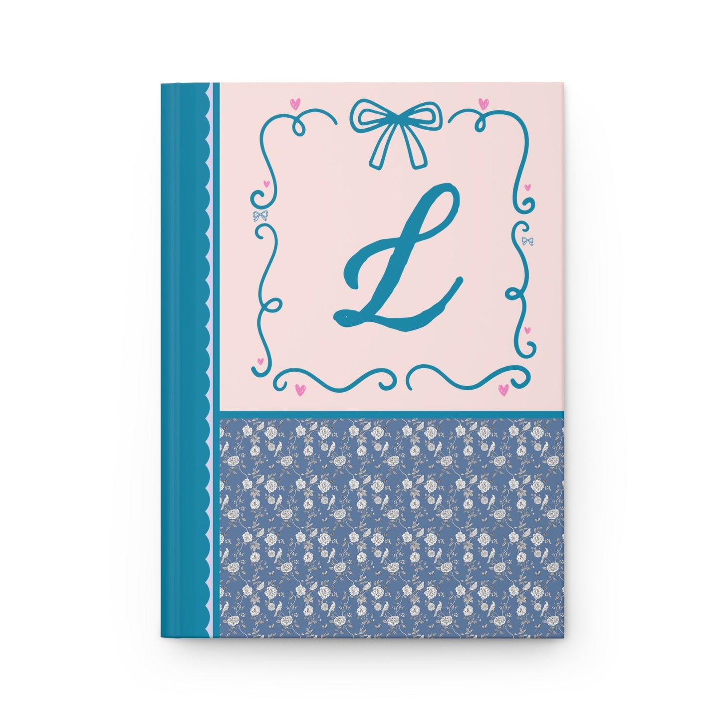 Blue Floral Initial Journal: L