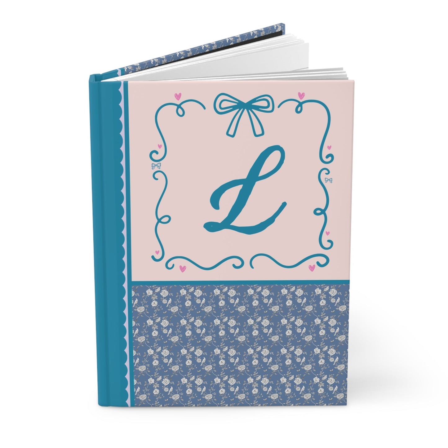 Blue Floral Initial Journal: L
