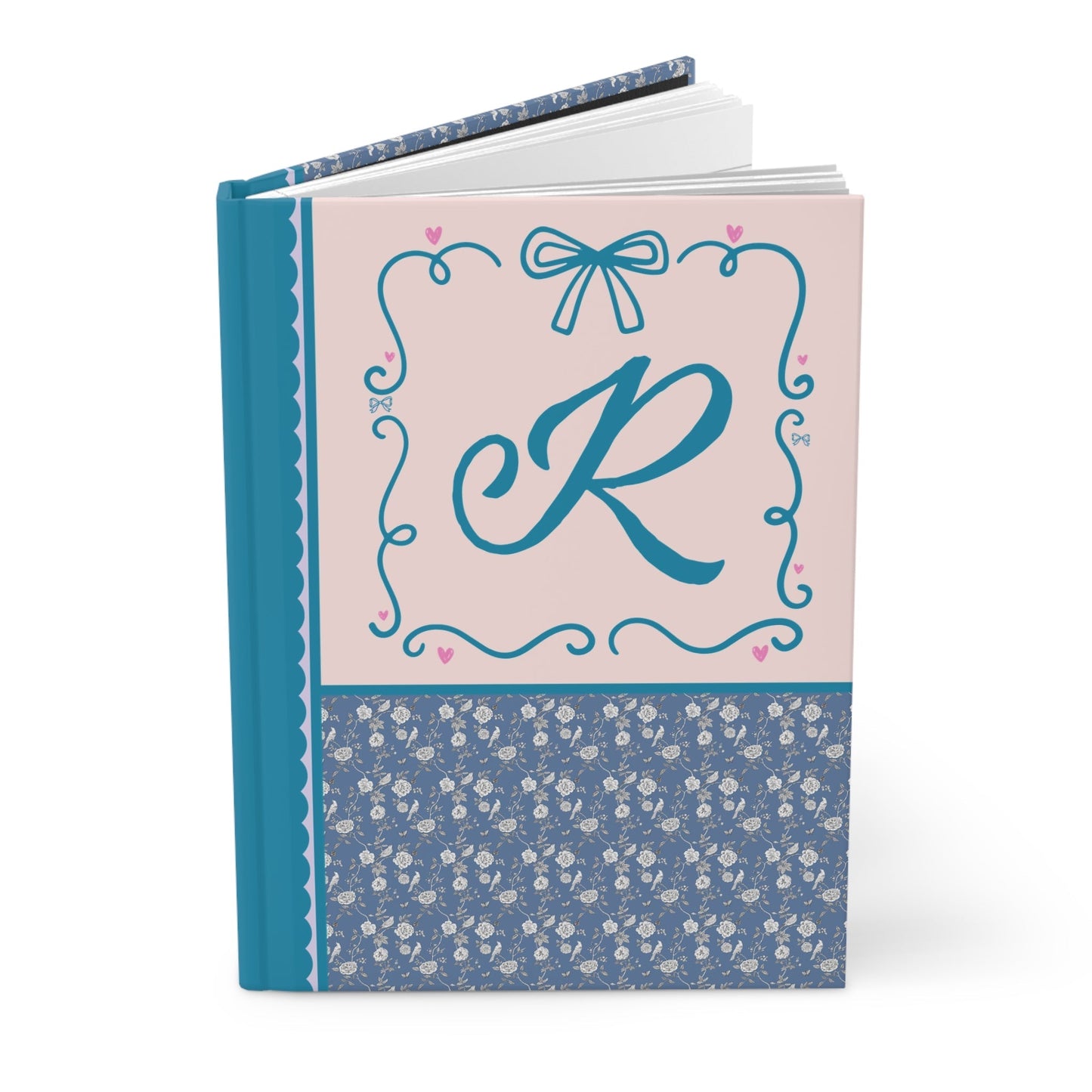 Blue Floral Initial Journal: R