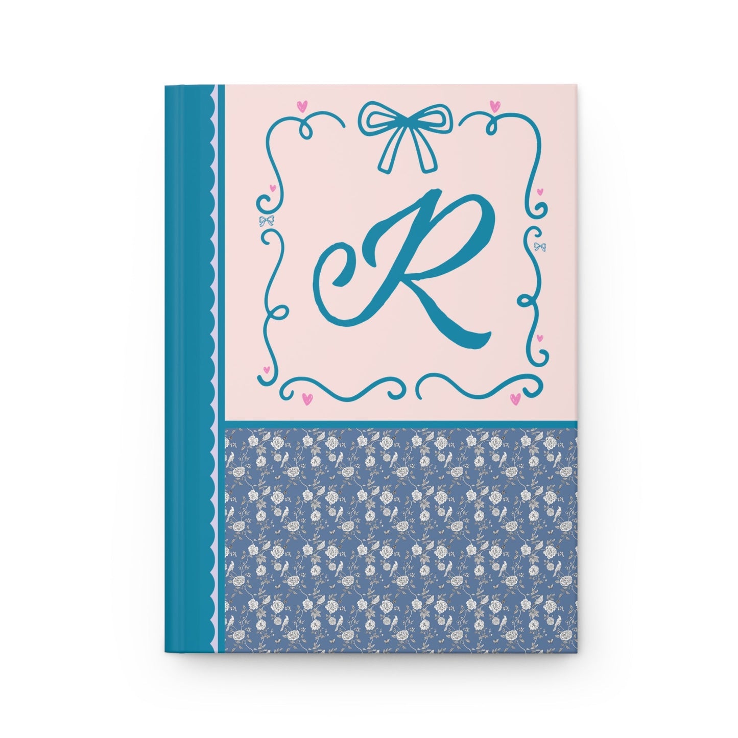 Blue Floral Initial Journal: R