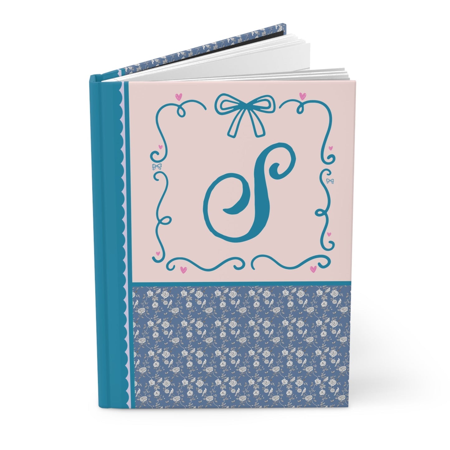Blue Floral Initial Journal: S