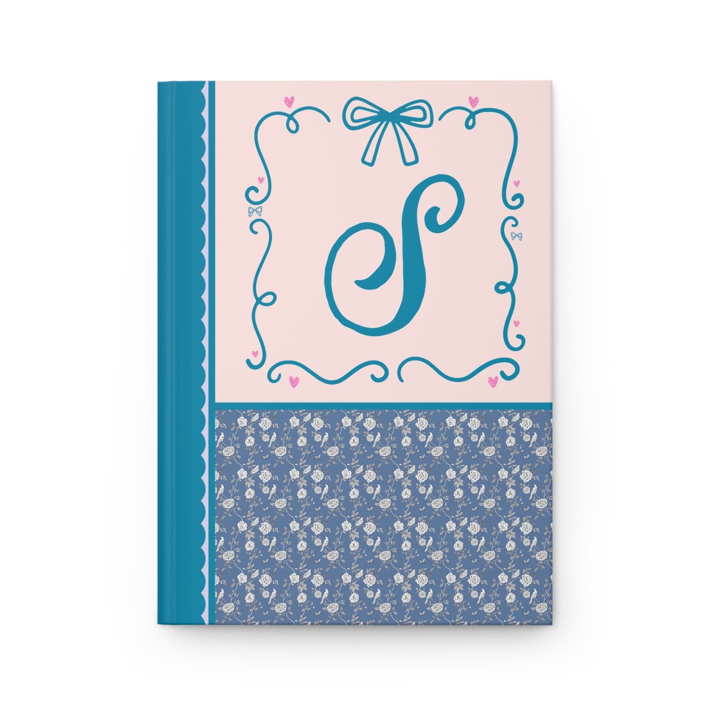 Blue Floral Initial Journal: S
