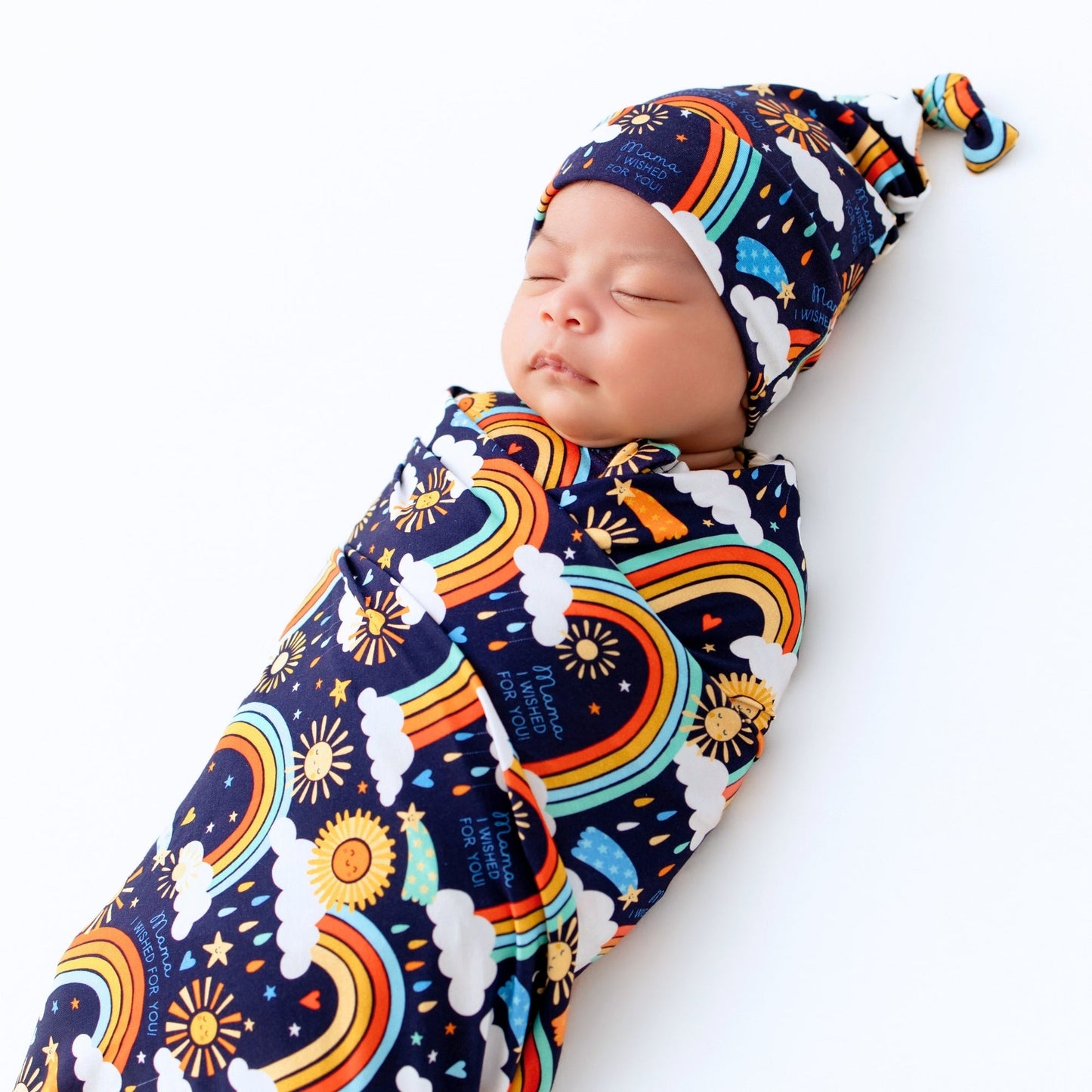 The Forever Swaddle Blanket | Here Comes the Sunshine (Blue)