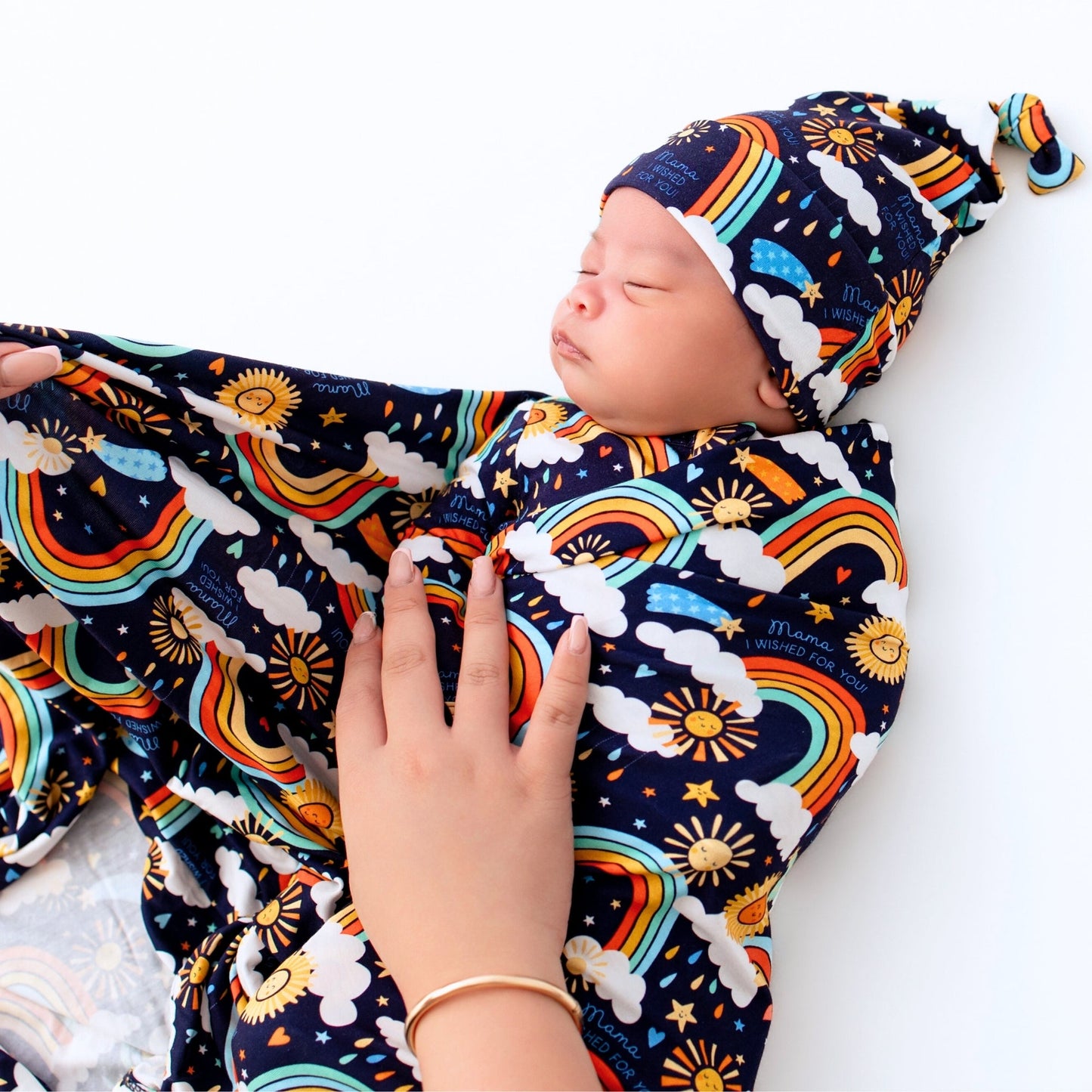 The Forever Swaddle Blanket | Here Comes the Sunshine (Blue)
