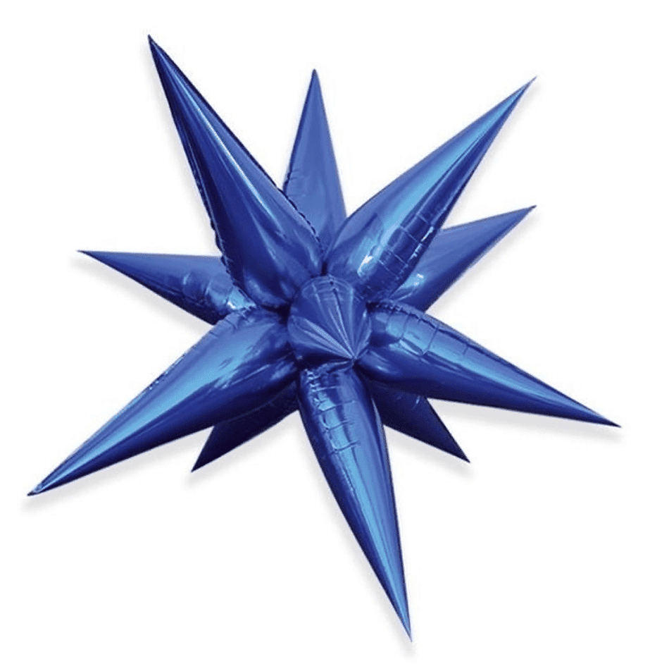 Blue Starburst Cluster Balloons – 19" & 40"