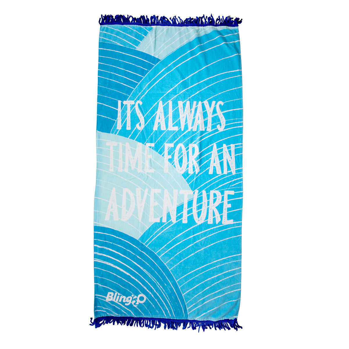 Blue Currents Kids' Beach Towel – "It's Always Time for an Adventure"