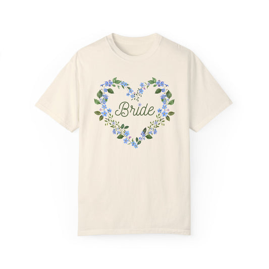 Boho Cottagecore Bride Tee Shirt for Engaged Friend