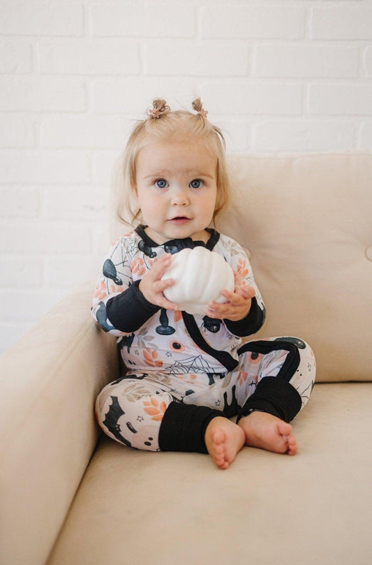 Boo Bash Halloween Bamboo Zippy Romper Pajamas *Newborn & 0-3 months only
