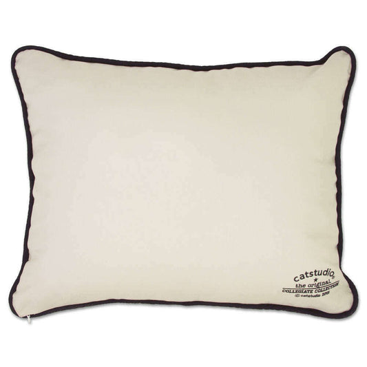 Boston University Collegiate Embroidered Pillow by CatStudio