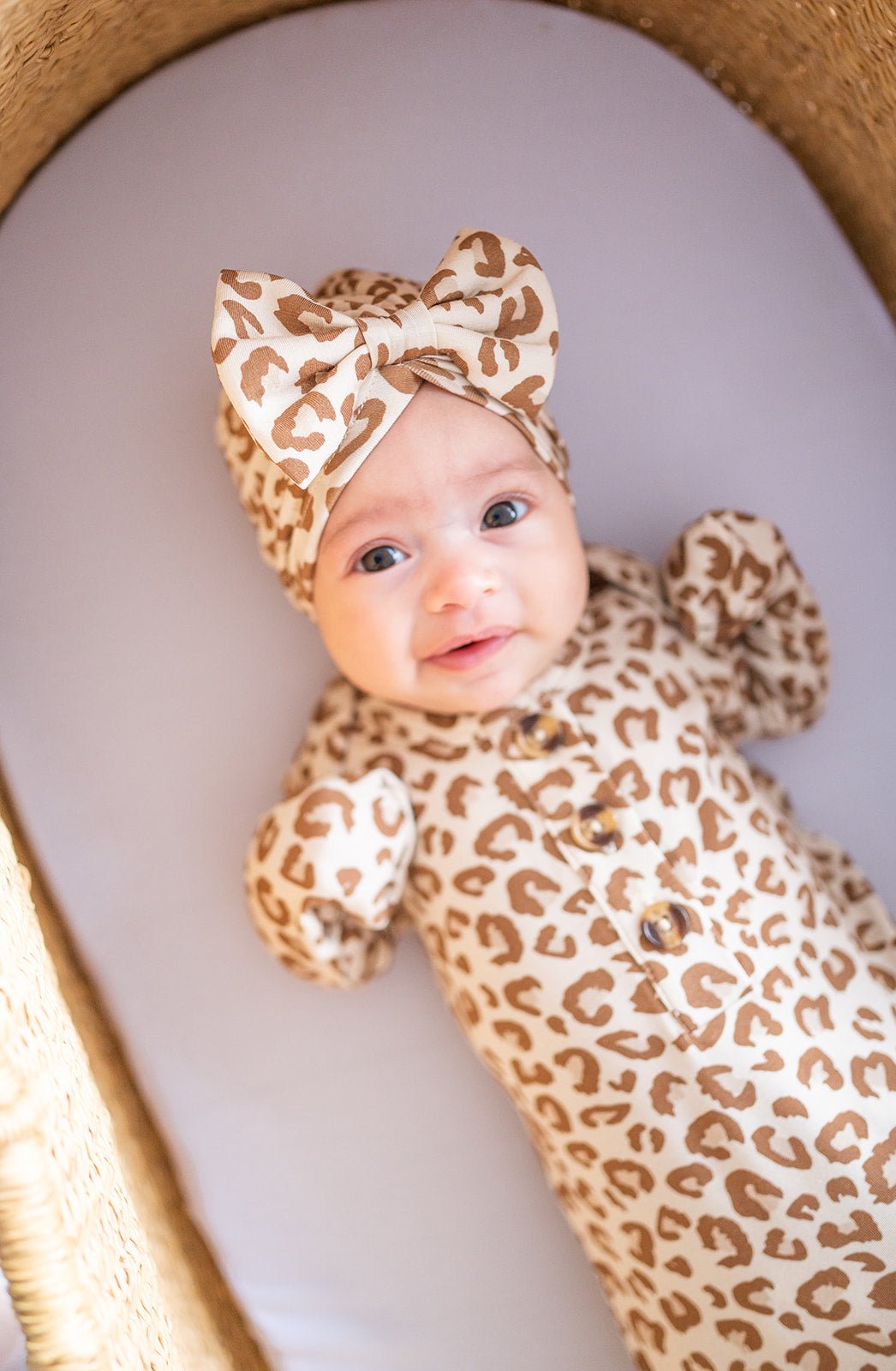 Bow Turban Hat - Leopard